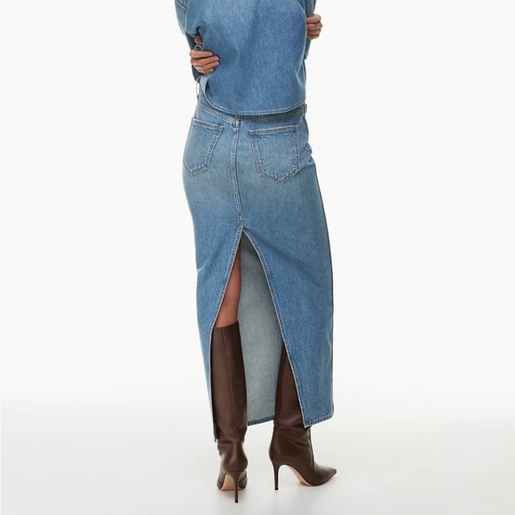 Denim Forum ‘90s pencil maxi denim skirt - Picture 5 of 10